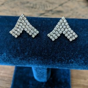 Vintage 1950's faux diamond earrings